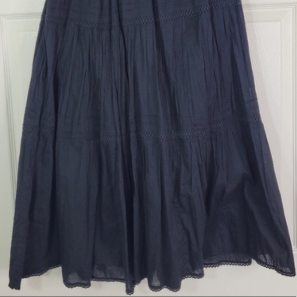 Just for Wraps Crochet Sequin Detail Full A-Line Maxi Skirt in Black Size M - Picture 7 of 14